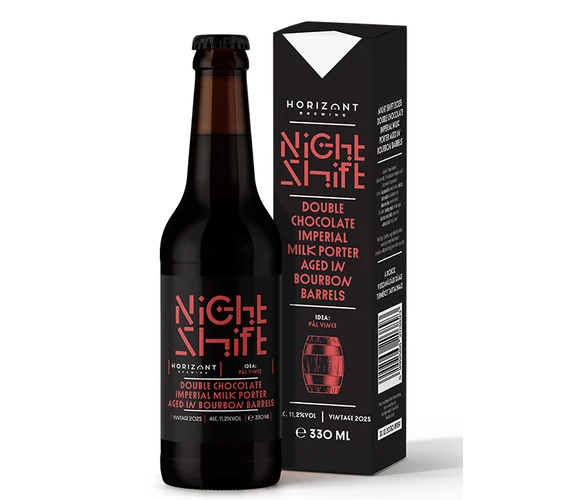 Night Shift Vintage 2025 / Imperial Milk Porter Bourbon hordóban érlelve dupla csokoládéval
