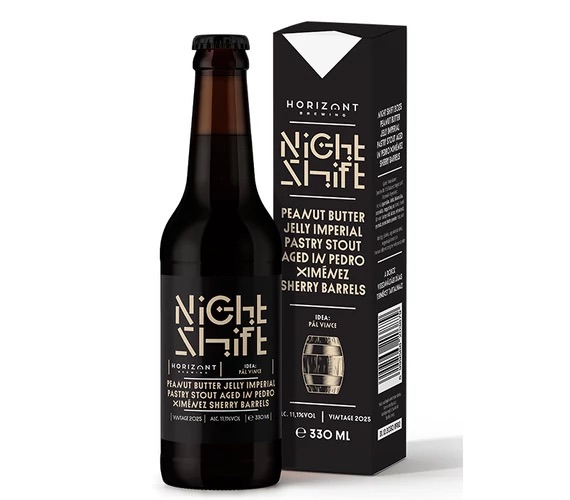 Night Shift Vintage 2025 / Peanut Butter Jelly Imperial Pastry Stout Pedro Ximénez Sherrys hordóban érlelve